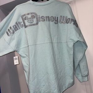 Disney World Sparkle Mint Green Sweatshirt NWT